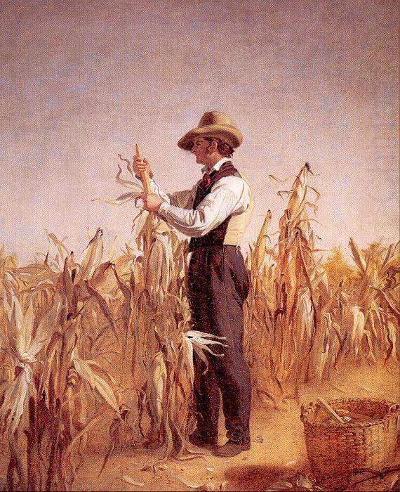 William Sidney Mount Long Island Farmer Husking Corn china oil painting image